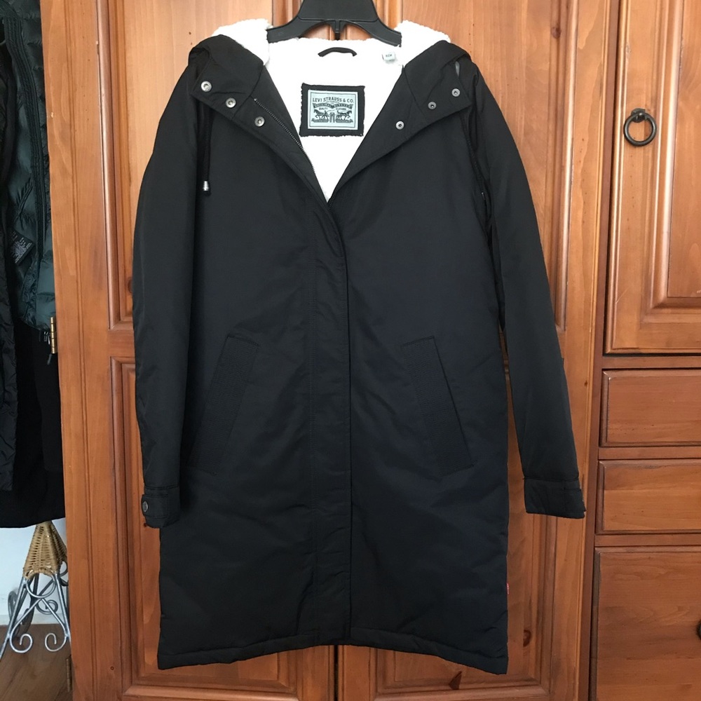 New Levi’s Bunny Sherpa Hooded Parka Jacket szXS